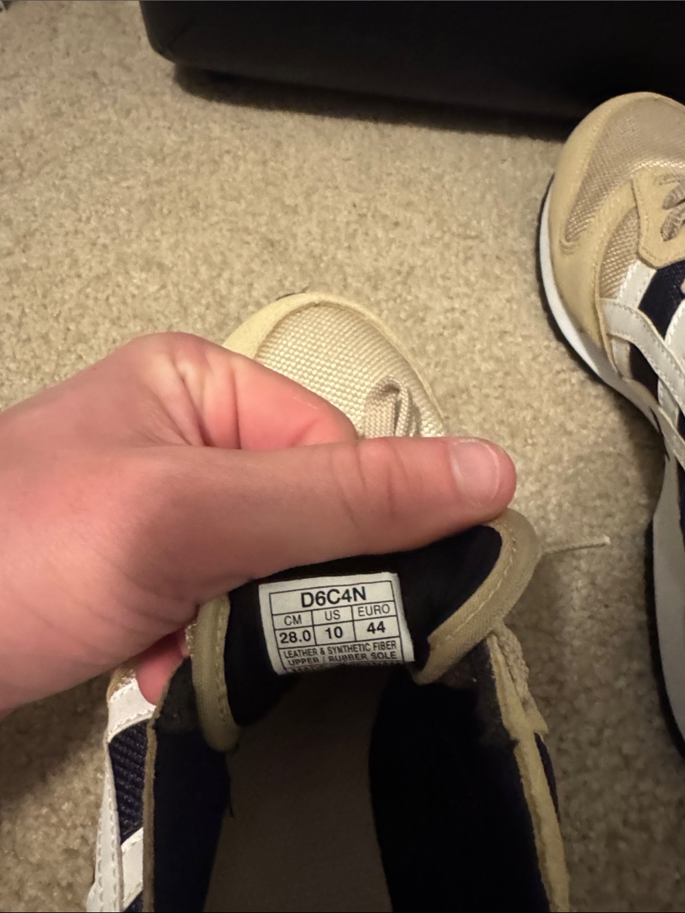Onitsuka Tiger by Asics Beige and Navy Sneakers - Picture 5 of 5